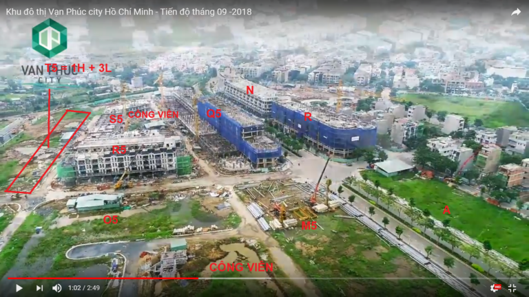 Cập nhật tiên độ mới nhất của khu đô thị vạn phúc city 09/2018