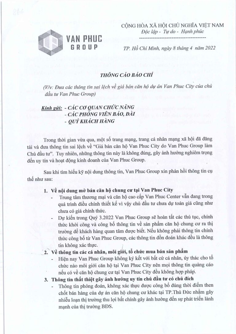 Thông cáo báo chí