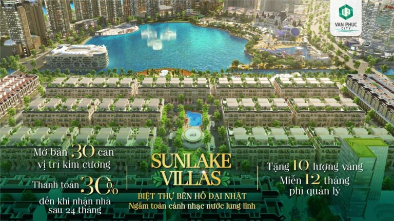 Mở bán 30 căn biệt thự Sunlake Villas bên Hồ Đại Nhật