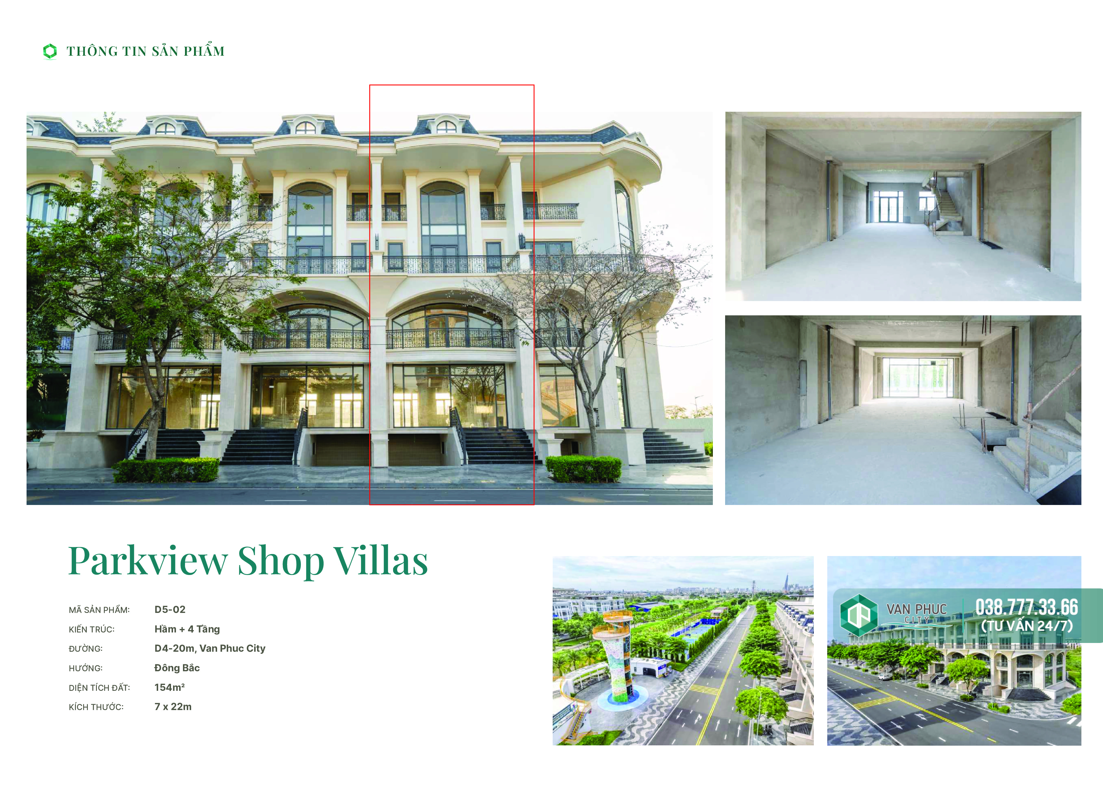 Parkview Shopvilla D5-02, 03, 06, 07 – Shophouse View Công Viên Đẹp Tại Vạn Phúc City