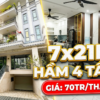 Cho Thuê Nhà Phố Mặt Tiền 7x21M – Hầm 4 Tầng, 700m² Sàn, Thang Máy, Full Nội Thất Cao Cấp